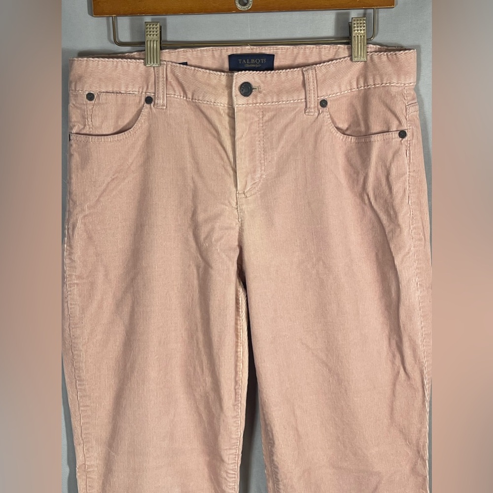 Talbots Pants Womens Corduroy Light Pink Signature Boot Cut Retro Sz 10L Tall - Picture 4 of 8